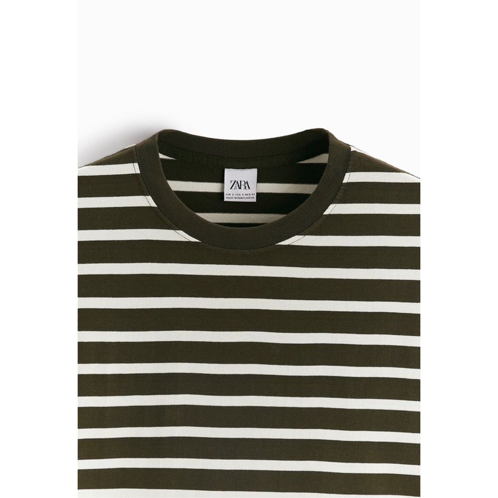 Zara Stripped Long Sleeve T-Shirt Size M - Picture 3 of 8